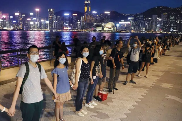 Demonstran Hong Kong...