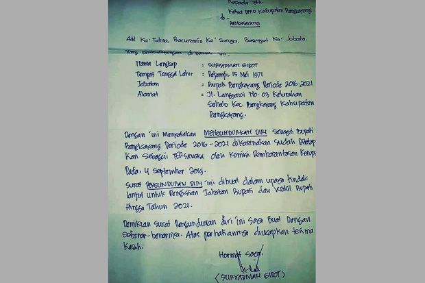 Surat Pengunduran Diri...
