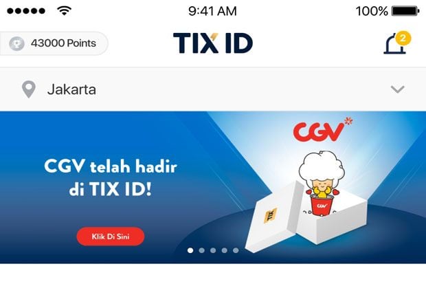 Gandeng CGV, TIX ID...