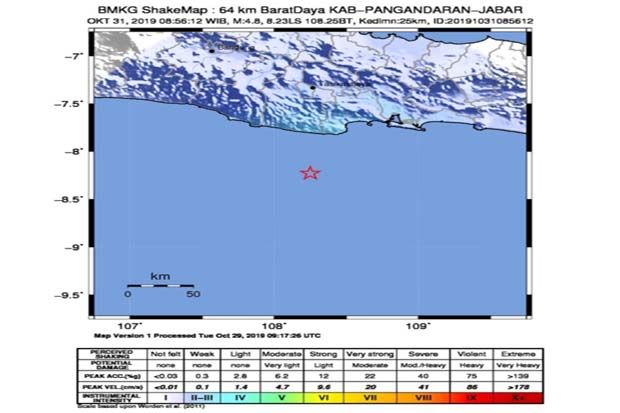 Gempa Berkekuatan 4,8...