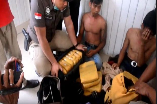 Bawa 20 Paket Ganja,...