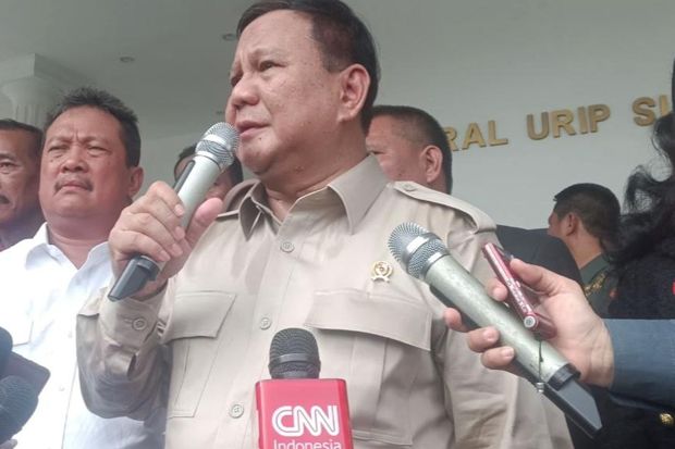 Reaksi Menhan Prabowo...