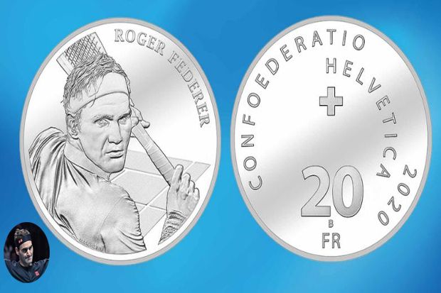 Koin Wajah Roger Federer...