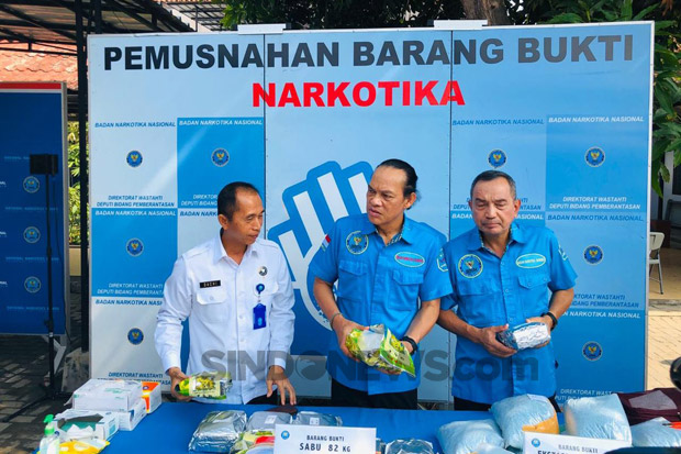 BNN Musnahkan 82,6 Kg...