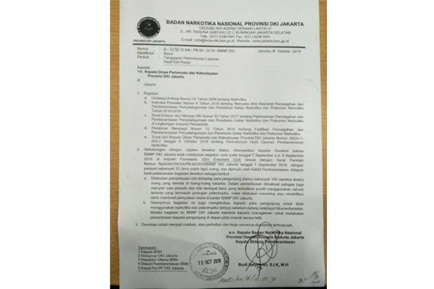 Surat BNNP DKI Tidak...