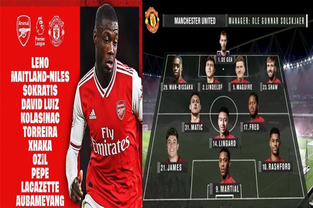 Susunan Pemain Arsenal...