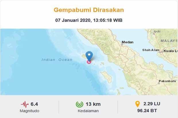 Gempa Bumi 6,4 Magnitudo...