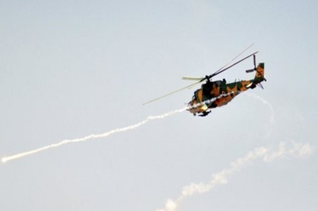 Helikopter Militer Suriah...