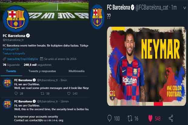 Akun Medsos Barcelona...