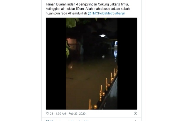 Hujan Lebat, Air Kepung...