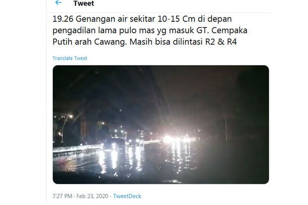 Genangan 10-15 Cm di...