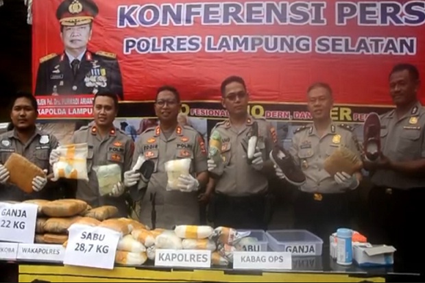 Sabu 28,7 Kg dan Ganja...