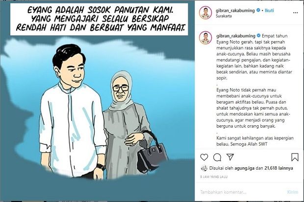 Gibran: Eyang Noto Tidak...