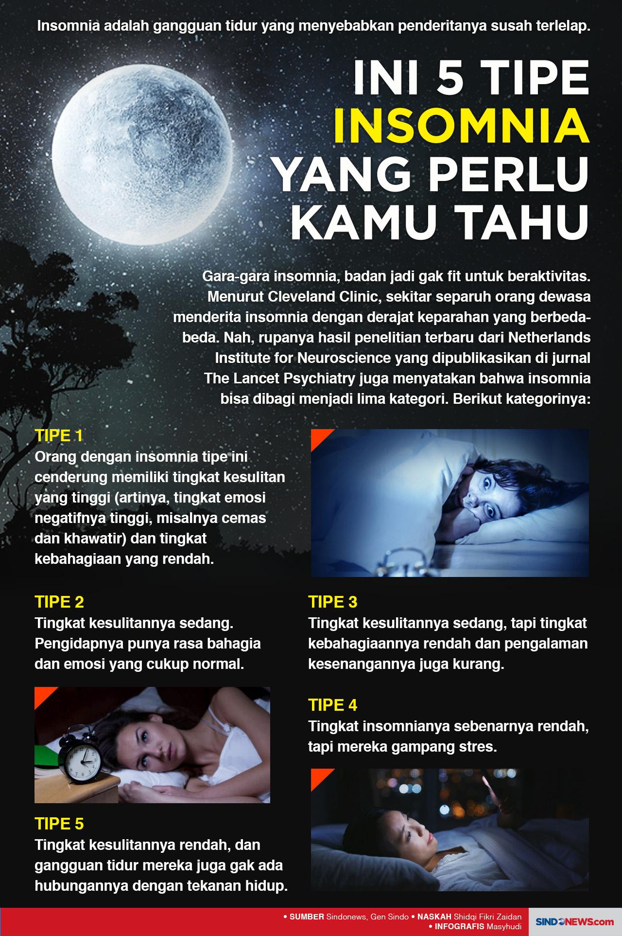 Ini 5 Tipe Insomnia...