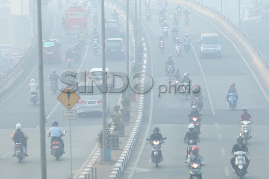 Palembang Ditutupi Kabut