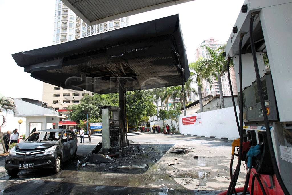 Dispenser SPBU Terbakar