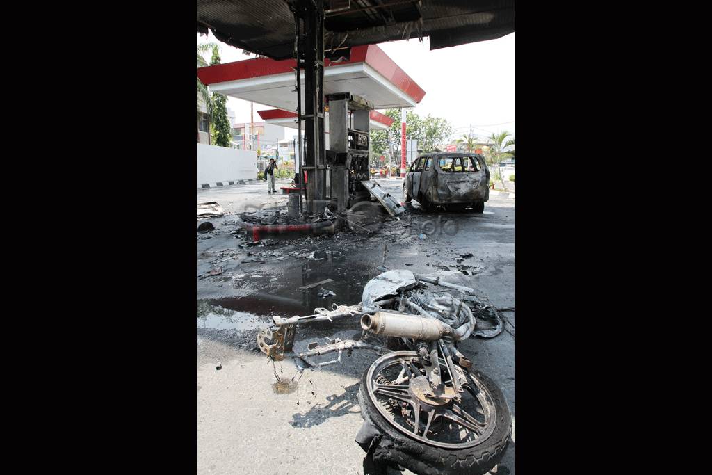Dispenser SPBU Terbakar