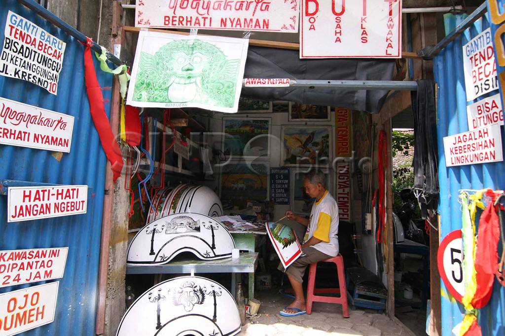 Lukisan Spakbor Becak...