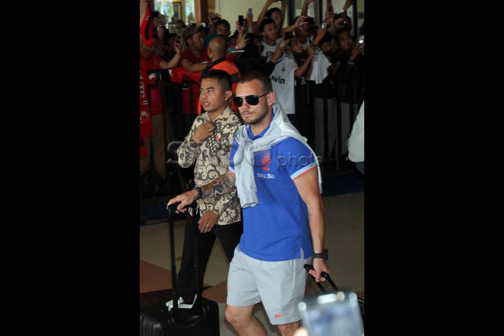 Timnas Belanda tiba...
