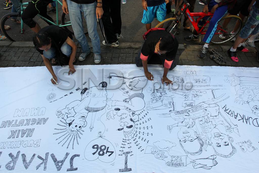 Cartoon car free day
