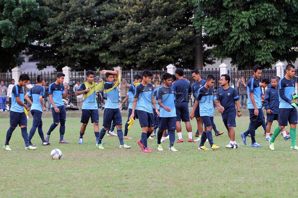 Latihan ringan timnas...