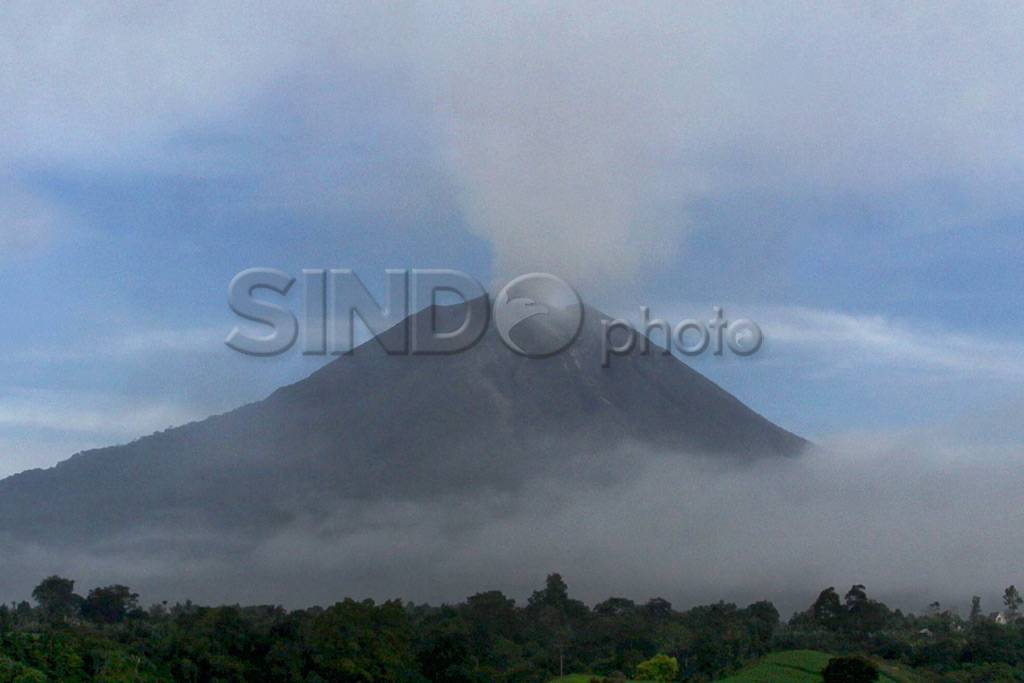 Abu vulkanik Sinabung...