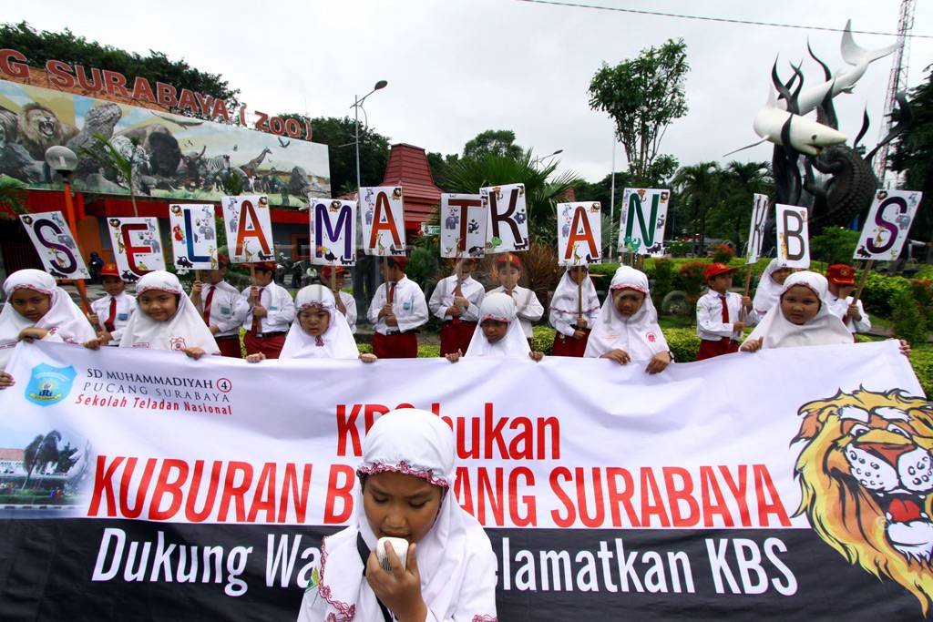 Pelajar SD gelar aksi...