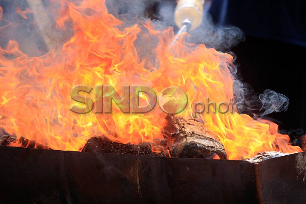 99kg ganja dibakar di...