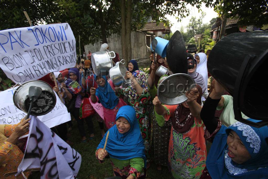 Demo ibu-ibu tolak pencapresan...