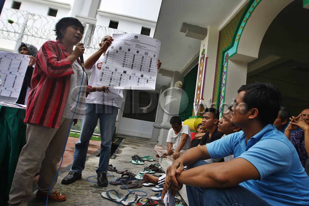 Sosialisasi pemilu rutan...