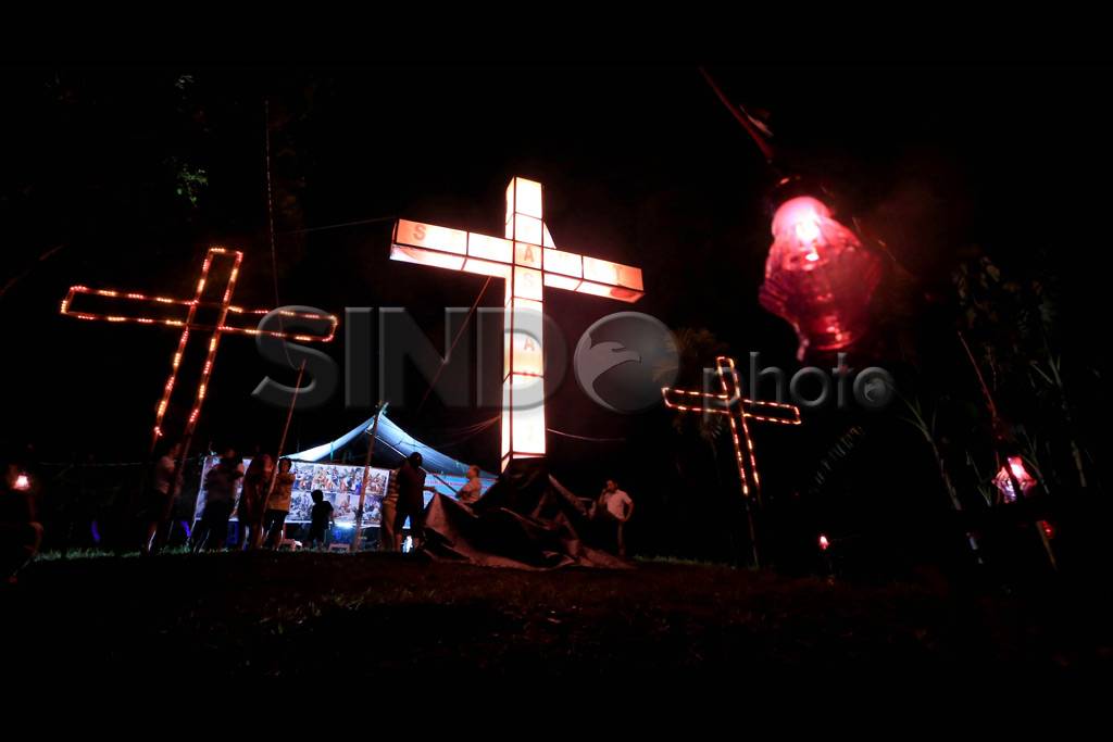 Hiasan lampion sambut...