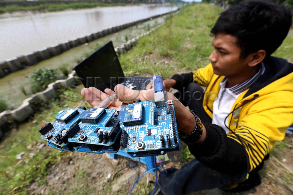Uji coba alat pendeteksi...