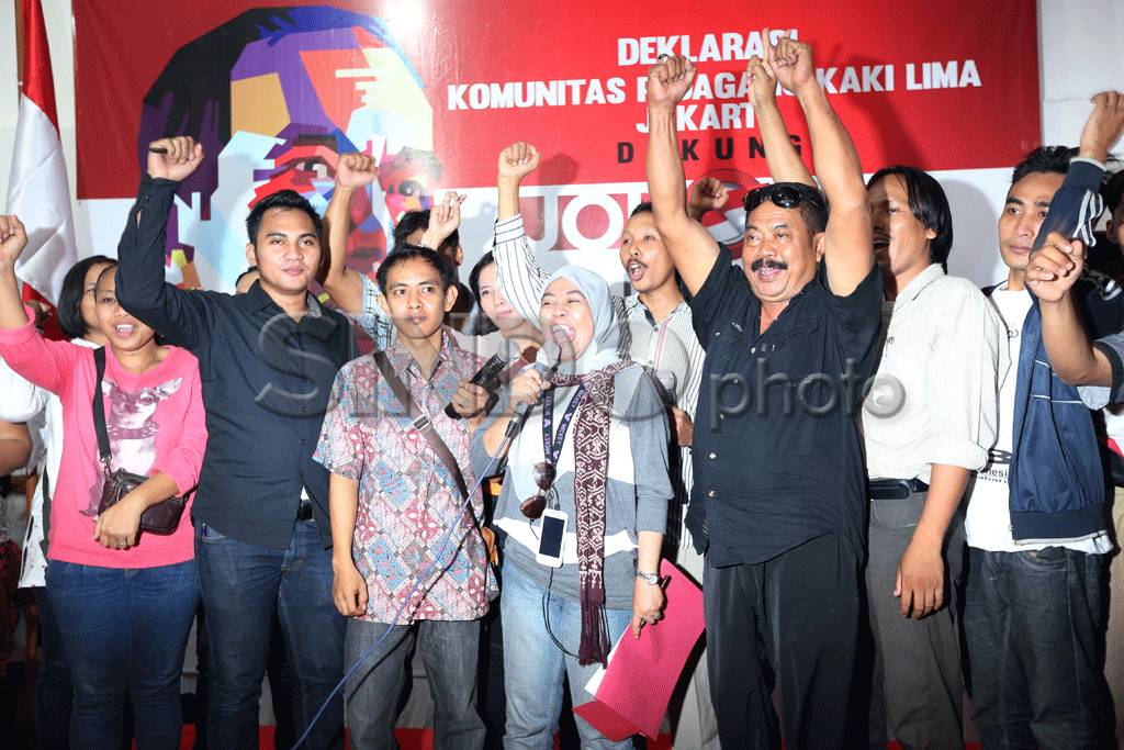 Ratusan PKL dukung Jokowi-JK
