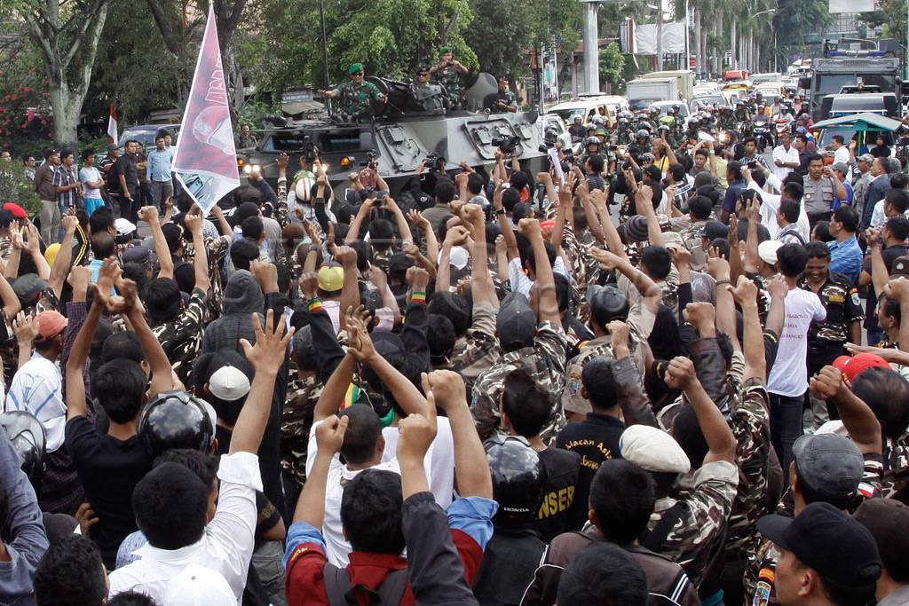 Demo Pendukung Prabowo-Hatta...