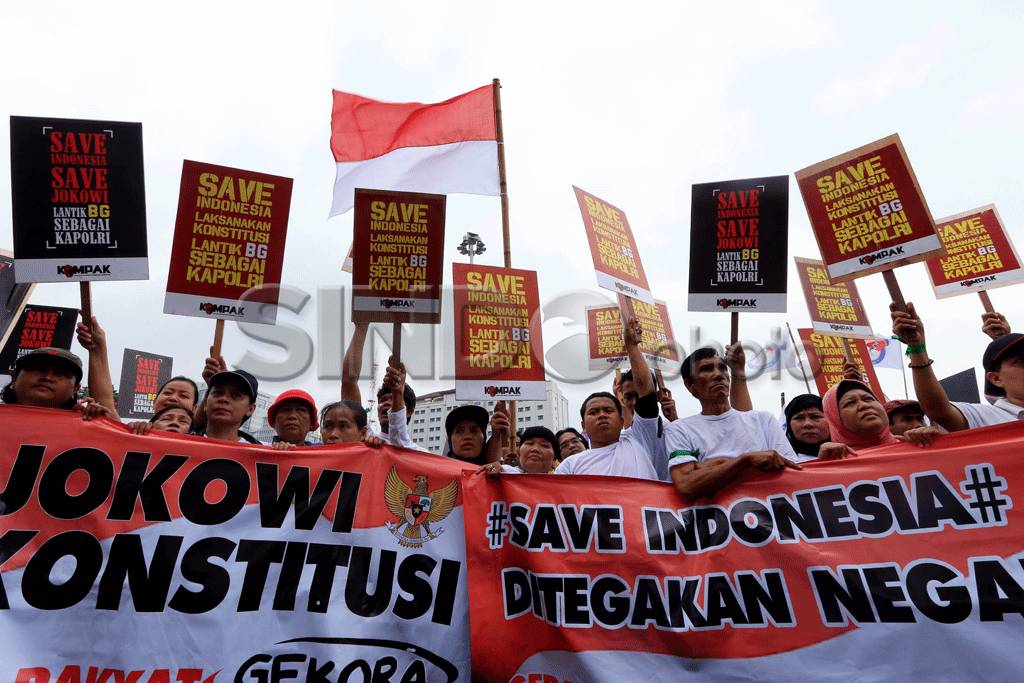 Aksi Damai Dukung Budi...