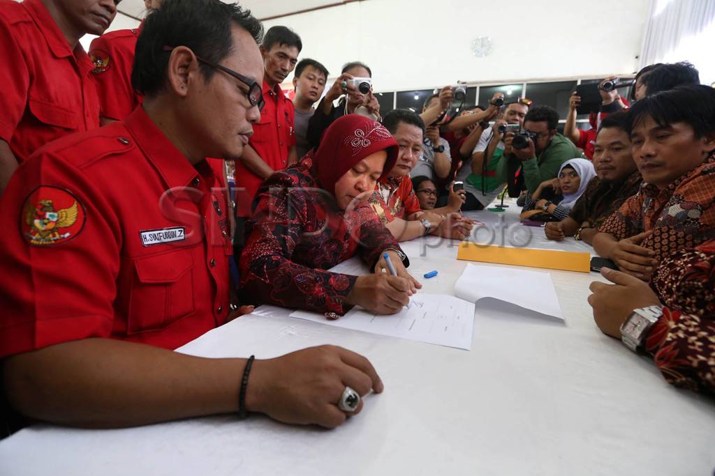Daftar ke KPU, Risma-Wisnu...