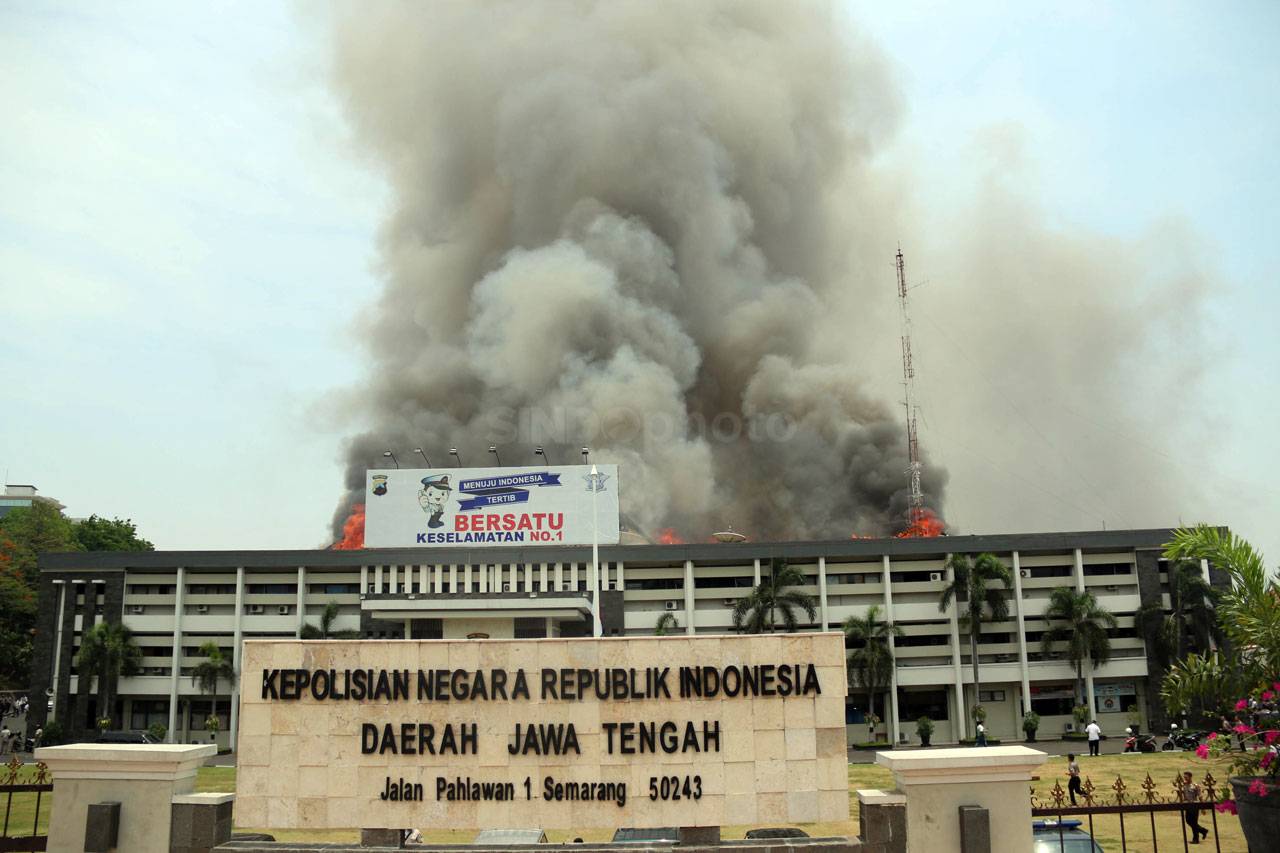 Mapolda Jateng Kebakaran