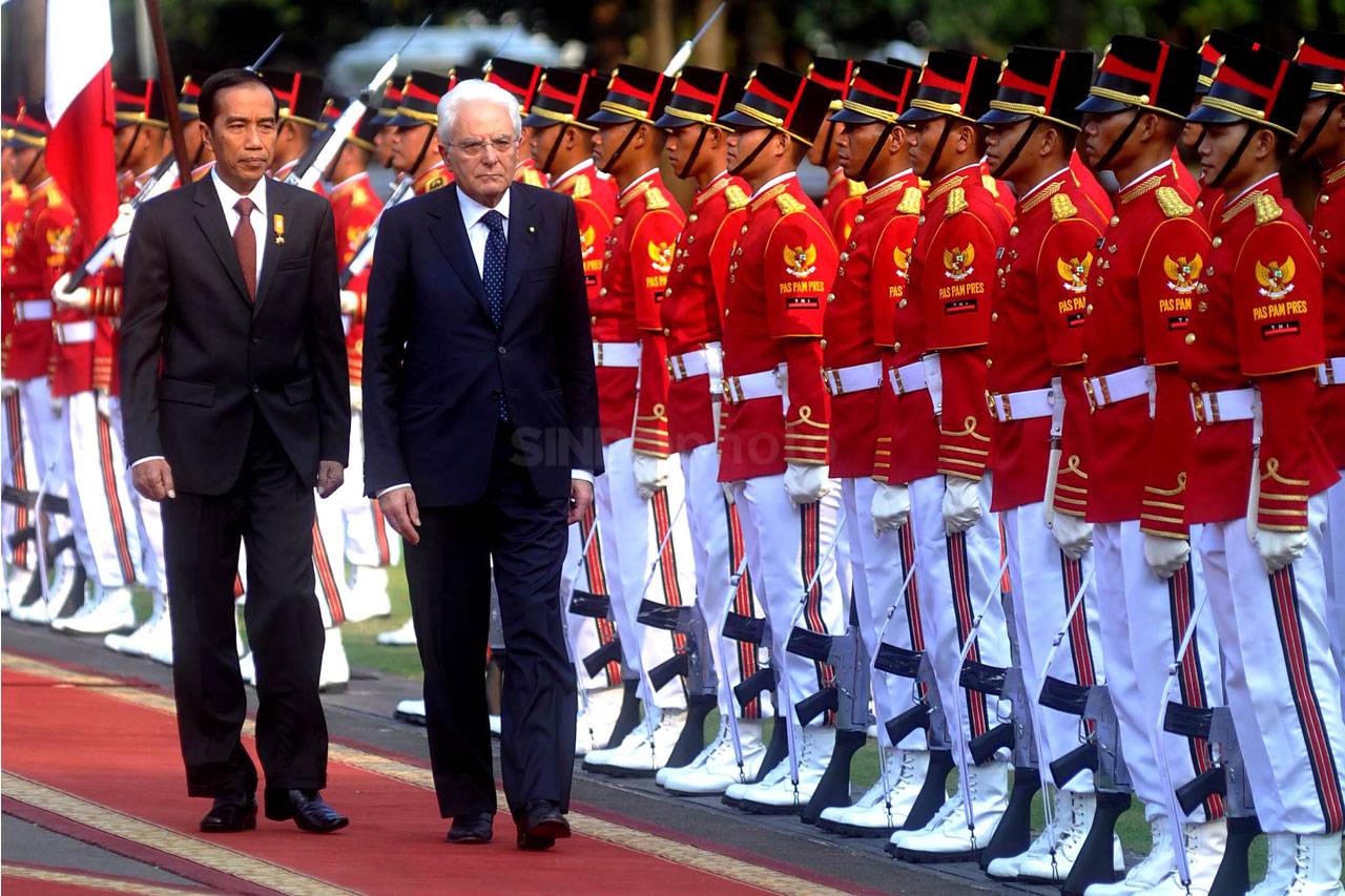 Presiden Italia Sergio...
