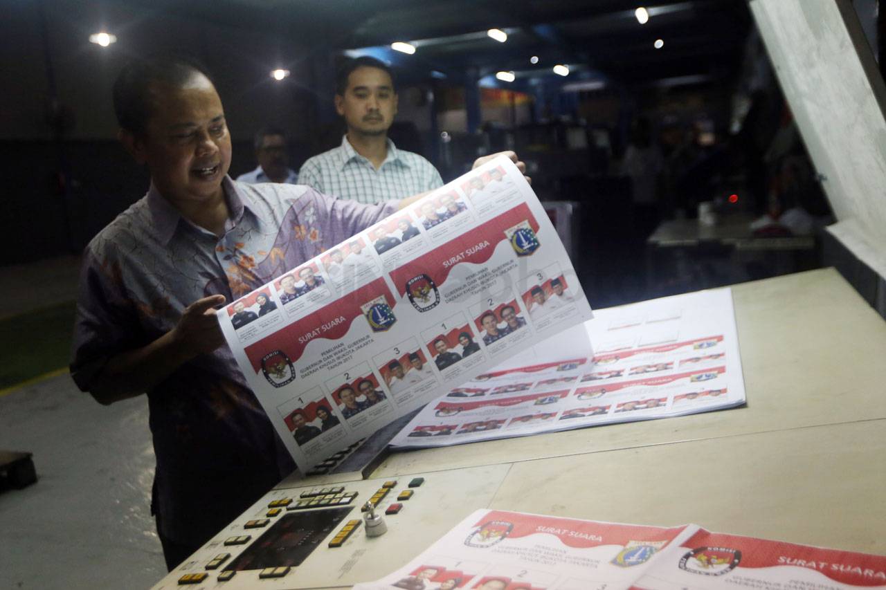 Kertas Suara Pilkada...