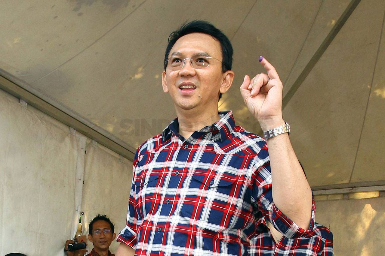 Ahok dan Keluarga Nyoblos...
