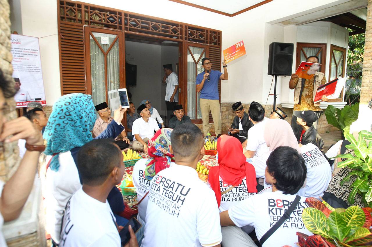 Cawagub Sandiaga Uno...