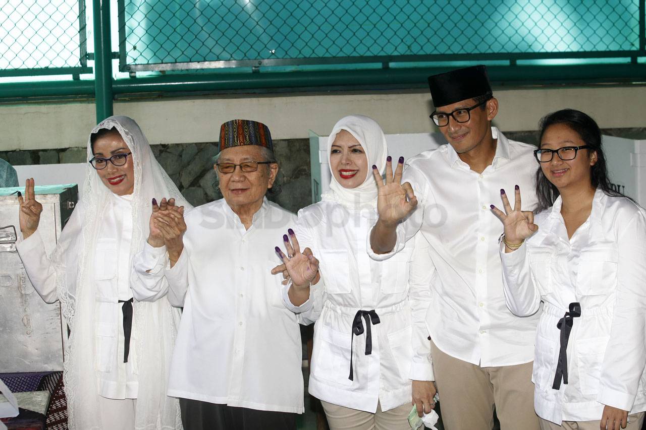Sandiaga Uno Nyoblos...