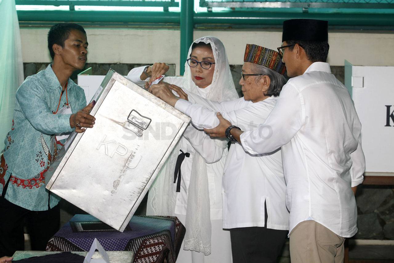 Sandiaga Uno Nyoblos...