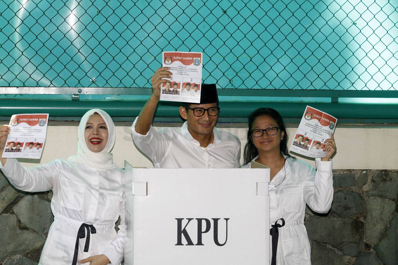 Sandiaga Uno Nyoblos...