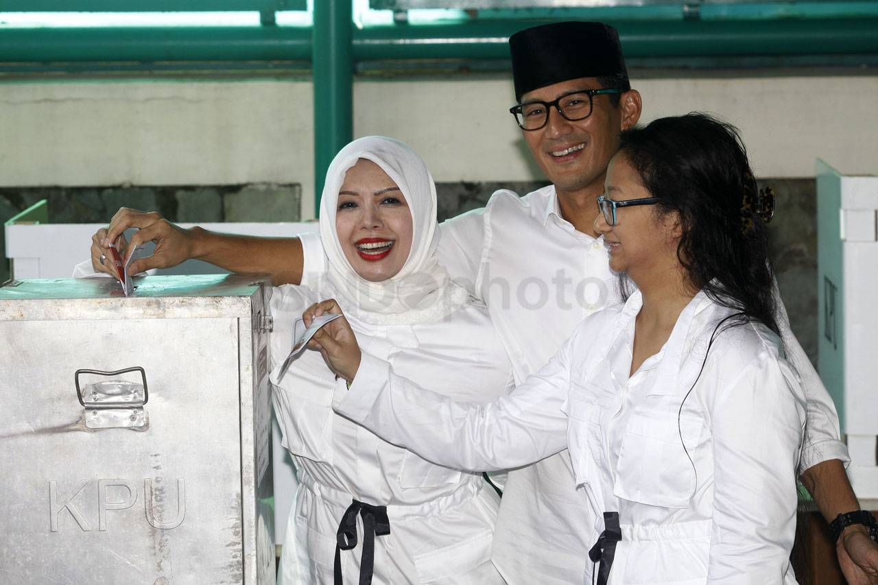Sandiaga Uno Nyoblos...