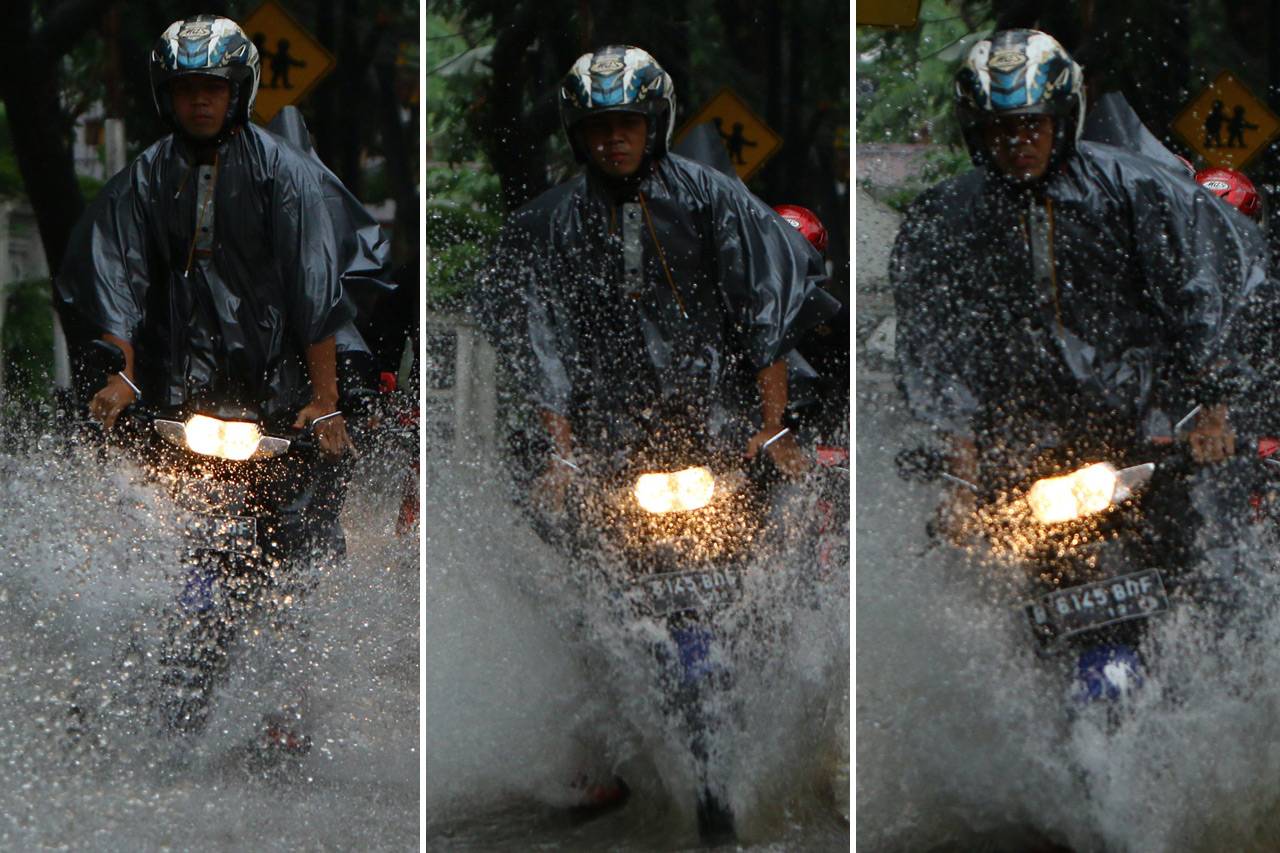 Aksi Pengendara Motor...