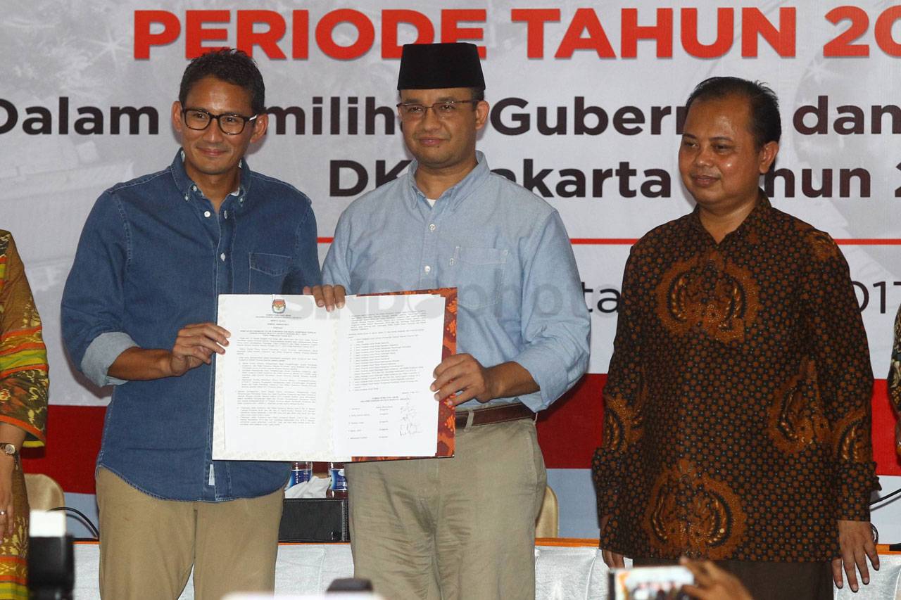 KPU DKI Tetapkan Pasangan...