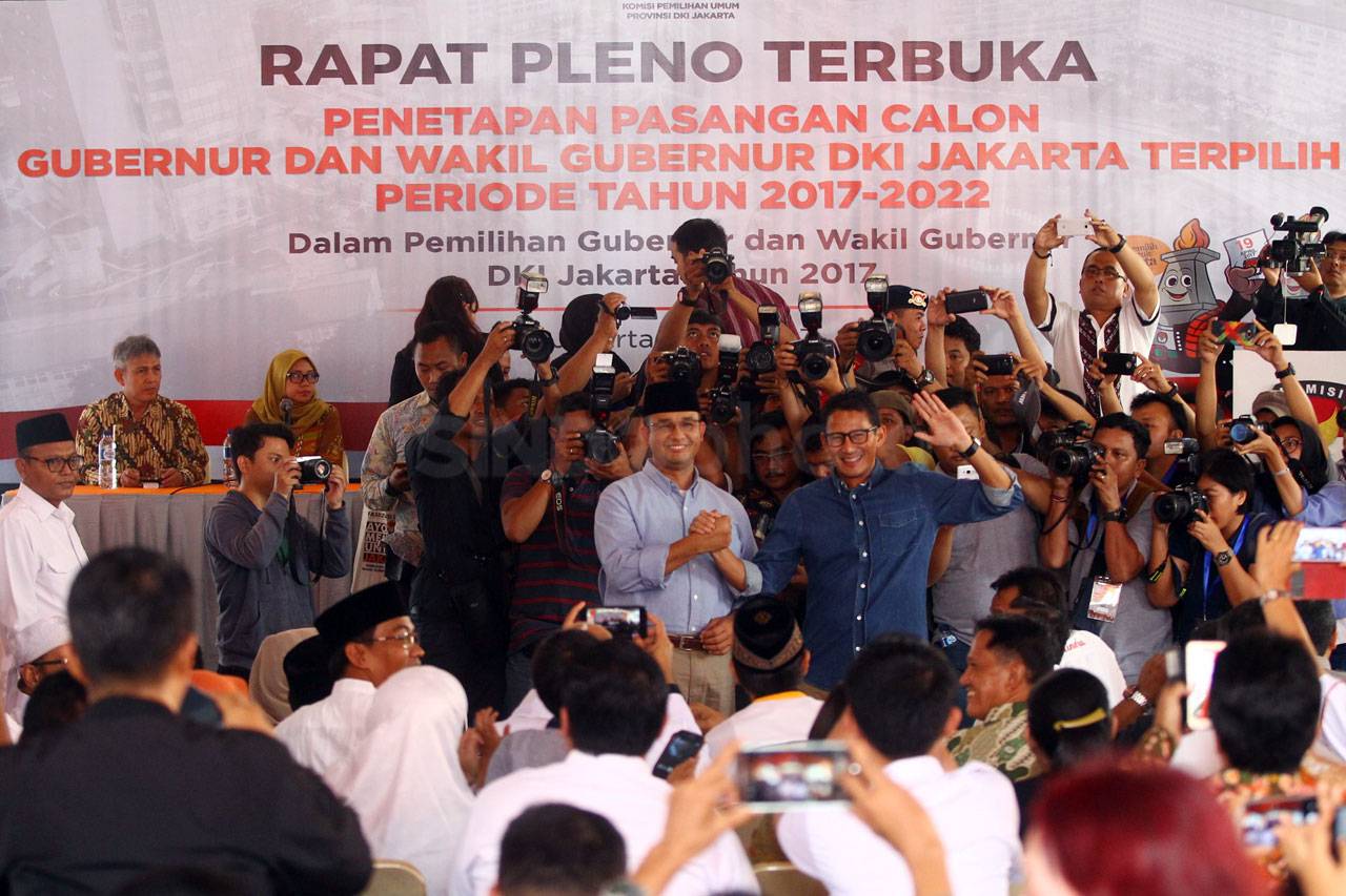 KPU DKI Tetapkan Pasangan...