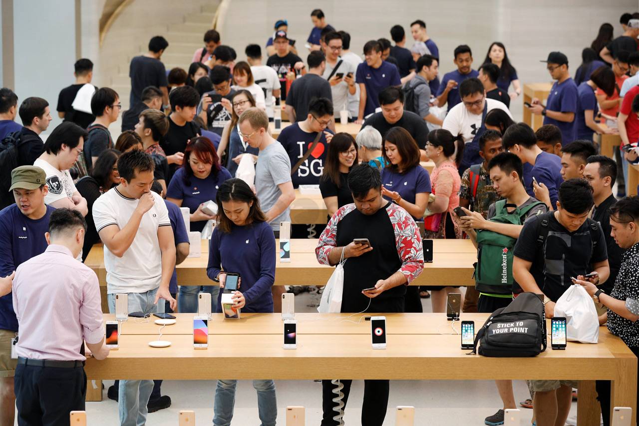 Antre iPhone X di Singapura
