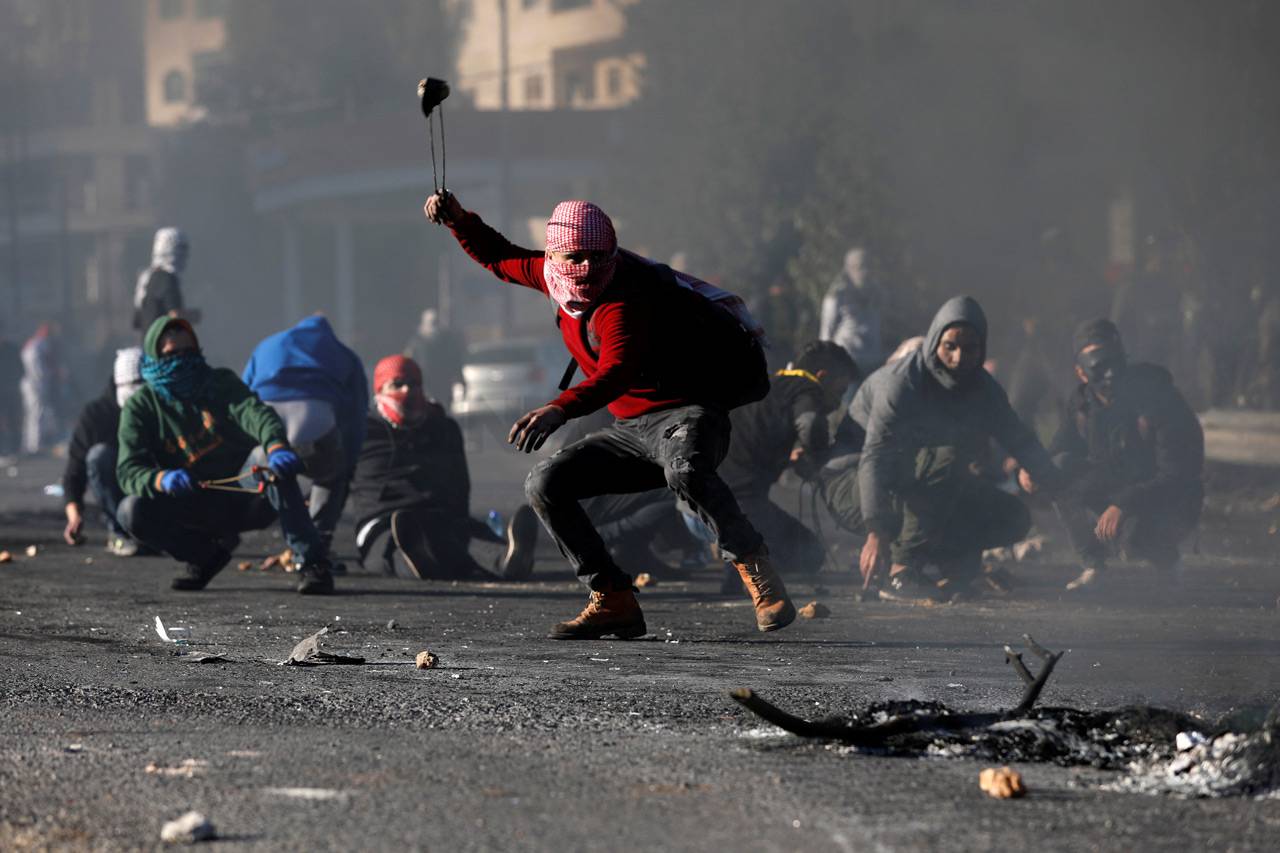 Protes AS, Warga Palestina...